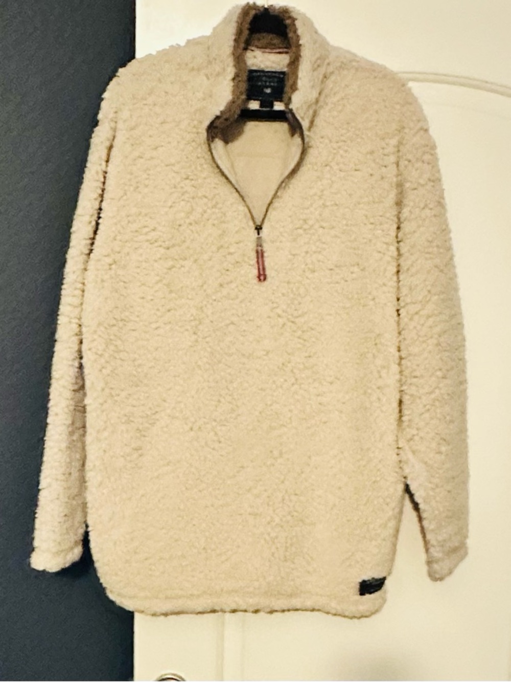 Southern Marsh Cream Sherpa Quarter-Zip Pullover